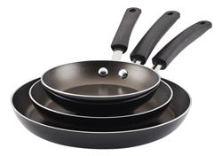 Set 3 Sartenes Farberware 22070 20/24/30cm Antiadherente Negro