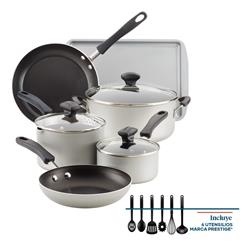 Batería De Cocina Farberware Antiadherente Aluminio 15 Pzas Roja