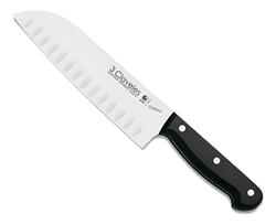 CUCHILLO UNIBLOCK SANTOKU ALVEOLADO 18 CM 3 CLAVELES