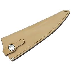 Vaina Uniblock 10cm 3 Claveles Cuchillo Cuero Original Boton Marrón Claro