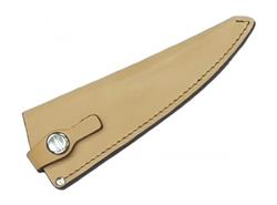 Vaina Uniblock 13cm 3 Claveles Cuchillo Cuero Original Boton Marrón Claro