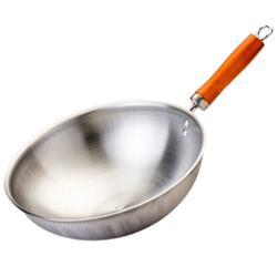 Wok De Chapa 35 Cm Acermel Color Plateado