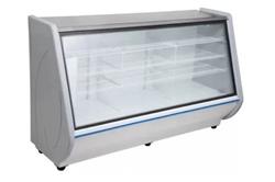 Heladera Vitrina Mostrador Exhibidora 1,20mts Lateral Curvo Gris