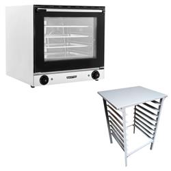 Horno Convector Santini Mc600 4 Bandejas Con Base Desarmable Plateado