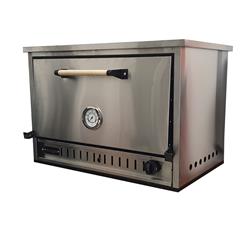 Horno Pizzero 6 Moldes Brogas Acero Inox Gas Natural Color Plateado