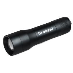 Linterna Led De Mano Broskol 250 Lumenes 100 Mts Lin-04ne Blanco Negro