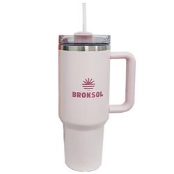 Vaso Termico Broksol 1.2 Lts Cool Mug Acero Bicapa Con Sorbete Color Rosa