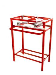 Anafe Estructural Foco 2 Hornallas 20000 Kcal 60x30cm Rojo