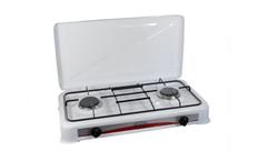 Anafe 2 Hornallas Foco Con Mecheros + Tapa Cobertora Gas Natural