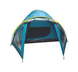 Carpa Domo Doble Techo 4 Personas 210cm X 240cm X 125cm Color Azul Y Amarillo
