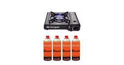 Anafe Portatil Camping Neogas 1 H + 4 Cartuchos Gas Butano
