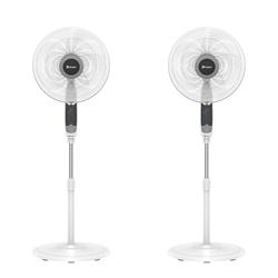Set 2 Ventilador Pie Borgen 16 60w Control Remoto Aspas 40.64 Cm