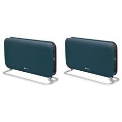SET X 2 PANEL CALEFACTOR CONVECTOR DIGITAL AZUL ELECTRICO 2000W BORGEN BOR-CON2000DAF