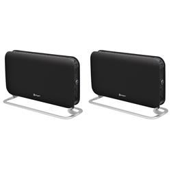 SET X 2 PANEL CALEFACTOR CONVECTOR DIGITAL NEGRO ELECTRICO 2000W BORGEN BORCON2000DNF