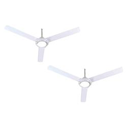 Set 2 Ventilador De Techo Embassy 3 Palas 140 Cm 70w Luz Led 1.4 M 50 Hz Blanco Metal 3