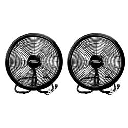 Set 2 Ventilador Embassy 18  2 En 1 Turbo Piso/pared 45,72cm 45.72 Cm 50 Hz Negro Negro Plástico 5