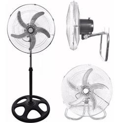 Ventilador De Pie Embassy 3 En 1 18  Turbo Pared 70w 5 Negro Metal 45.72 Cm Plateado