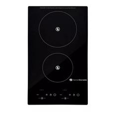 Anafe Electrico Vitroceramico 2 Hornallas Serie Dorada 3000w Negro