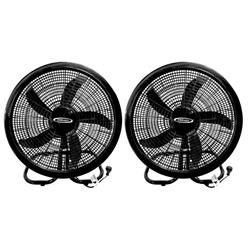 Set 2 Ventilador Turbo 2 En 1 Embassy 90w 20'' 3 Velocidades 50 Cm 50 Hz Negro Negro Plástico 5