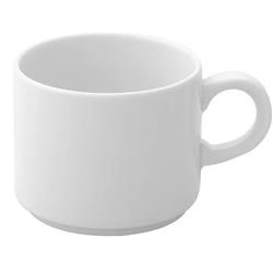 Set 6 Taza Cafe Porcelana Tsuji Linea 450 Recta Iguazu Blanco 450-33