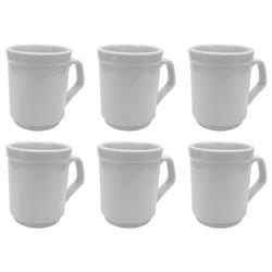 Set X 6 Jarrito Americano Porcelana Tsuji Recta Linea 450 Blanco