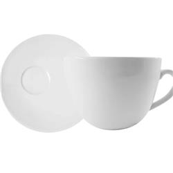 Set 4 Jarro Mug Tsuji + Platos De Te Linea 1900 Porcelana Blanco