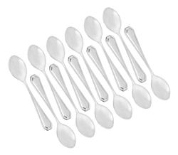 Set X 12 Cuchara Té Otten Ambar Acero Inoxidable Plateado
