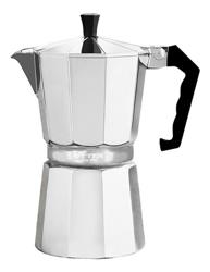 Cafetera Manual De Aluminio Italiana 6 Tazas Otten 300 Ml Plateado