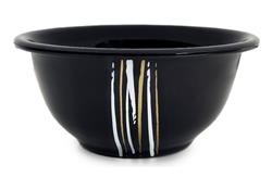 Bowl Ensaladera Compotera Enlozada Calidad Premium 14 Cm Negro