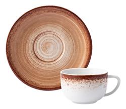 Set Taza De Café + Plato Porcelana Schmidt Esfera Color