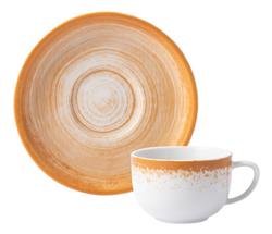 Set Taza De Café + Plato Porcelana Schmidt Esfera Color