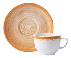 Set Taza De Té + Plato Porcelana Schmidt Linea Esfera Color