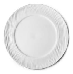 Set X 6 Plato Playo Porcelana Germer Dunas 27,5 Cm Blanco Dunas
