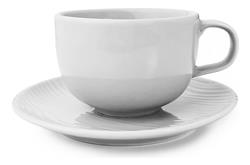 Set X 2 Combo Taza C/ Plato Café Germer Dunas 100 Ml Blanco Dunas