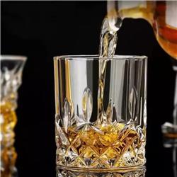 Set X 6 Vasos Vidrio Labrado 218 Ml Deli Glass Kb036/1 Blanco