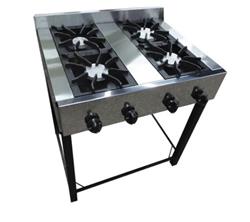 Anafe Industrial Eg 4 Hornallas 80 Cm Fundicion Acero Inox