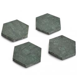Set X 4 Posavasos Marmol Malaquita Premium Cuadrado