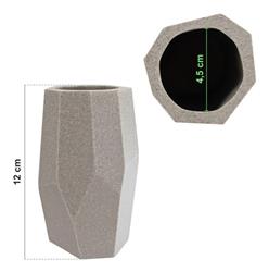 Vaso Porta Cepillos Para Baño Accesorios Ilhabela Gray Gris
