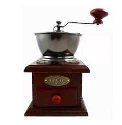 Molinillo De Cafe Holar Base Madera Mediano Molienda Manual Marrón Oscuro