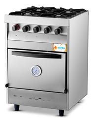 Cocina Industrial Siena 4 Hornallas Acero Inoxidable Danda Gris
