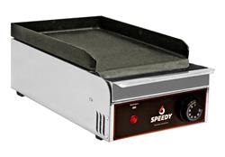 Plancha Electrica Lisa 1,2 Kw 23x42cm Speedy Plateado