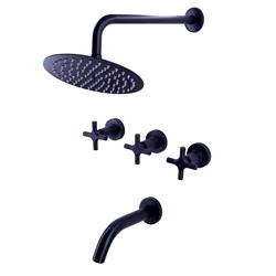 Griferia Baño Ducha Ultragrif Berlin Negro Mate Elegante Negro Mate
