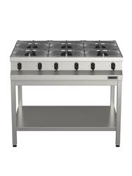 Anafe Brafh 1045 6 Hornallas Con Base Fija Acero Inox