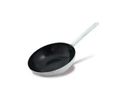 Wok Sarten Antiadherente Guadix 25 Cm Profesional Acero Inox Plateado