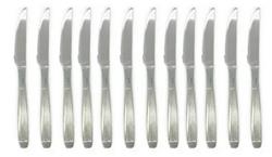 Cuchillo Carne Guadix Bariloche Rayado Acero Inox Pack X 12 Plateado