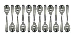 Cuchara Te Guadix Bariloche Rayado Acero Inox Pack X 12 Plateado