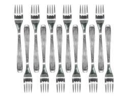 Tenedor Postre Bariloche Rayado Guadix Acero Inox Pack X12