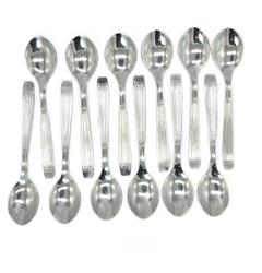 Cuchara Postre Bariloche Acero Inox Guadix Pack X 12 Uni Plateado
