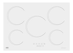 Anafe Eléctrico Vitroceramico Tst 5 Hornallas Vidrio Blanco Blanco