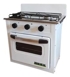 Anafe Cocina Bram Metal 2 Hornallas Con Horno Visor